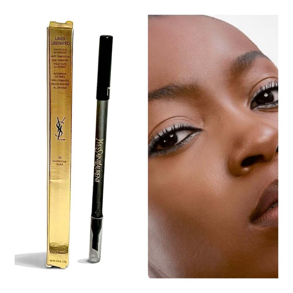 YSL Liberated Waterproof Eye Pencil 10 Clandestine Silver